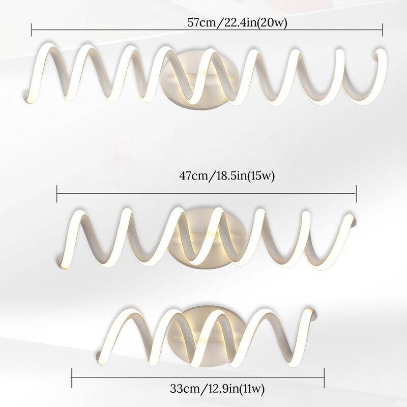 Applique murale LED spirale lumineuse en aluminium - vue 7 sur 7