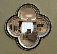 Miroir mural décoratif trèfle à 4 feuilles rétro