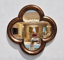 Miroir mural décoratif trèfle à 4 feuilles rétro