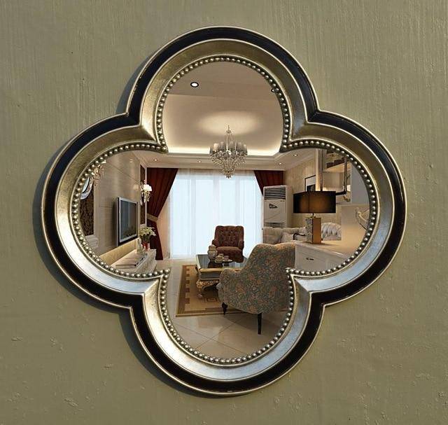 Miroir mural décoratif trèfle à 4 feuilles rétro - vue 11 sur 16