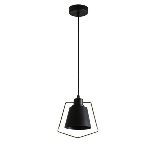Suspension rustique avec base ronde en métal - vue 6 sur 7