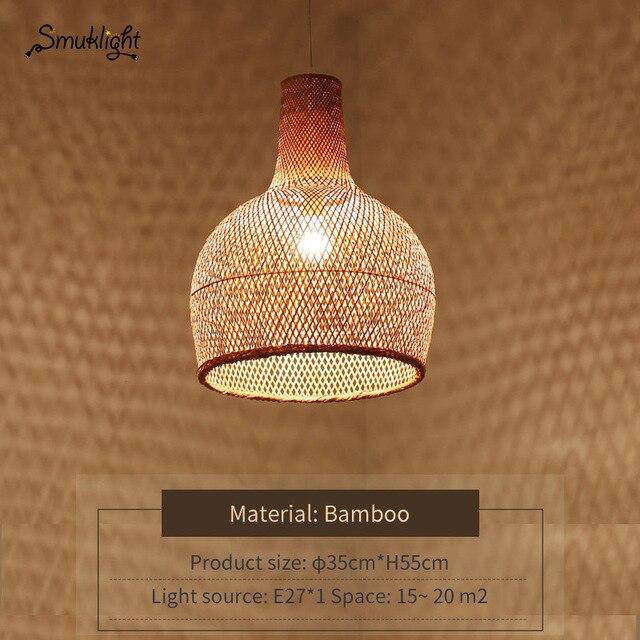 Suspension moderne forme en bambou Work