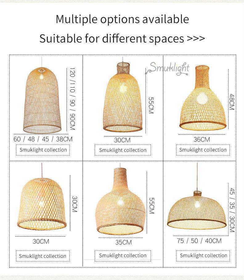 Suspension moderne forme en bambou Work