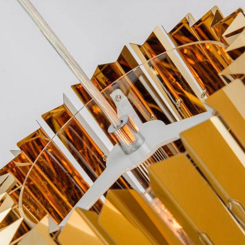 Suspension design en miroir chromé Surface