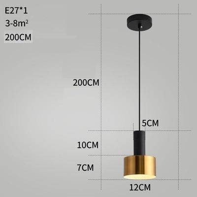 Suspension design à LED en métal style Loft Light - vue 8 sur 13