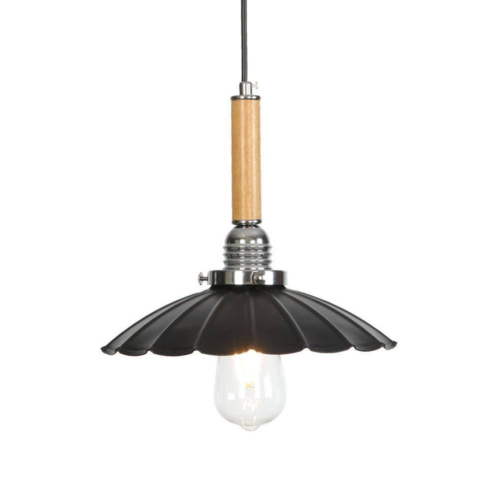 Suspension vintage LED en métal avec abat-jour style rétro - vue 7 sur 10
