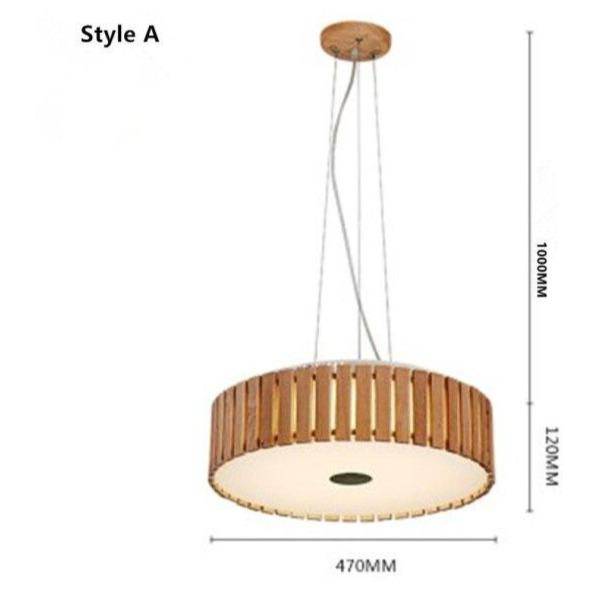Suspension design LED en bois avec abat-jour en disque Hang - vue 6 sur 6