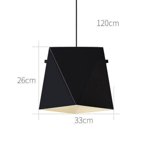 Suspension design LED avec abat-jour en métal coloré au géométrique