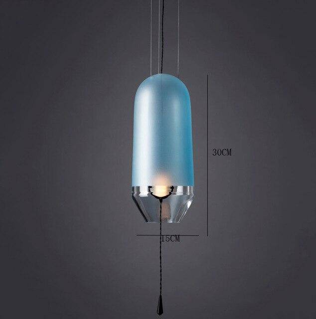 Suspension LED design formes en verre coloré Loft - vue 8 sur 15