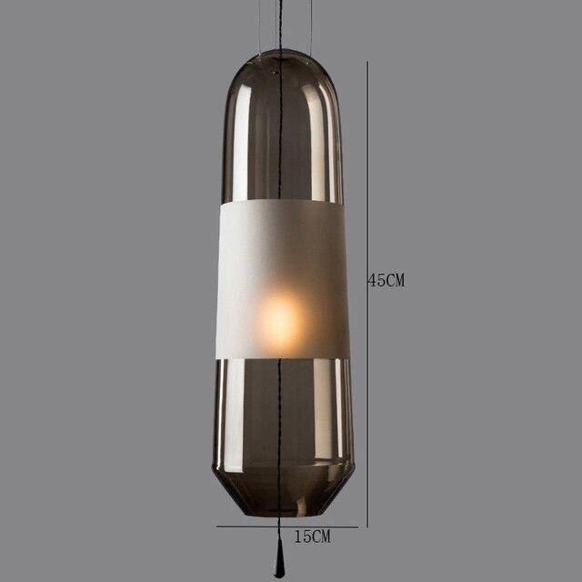 Suspension LED design formes en verre coloré Loft