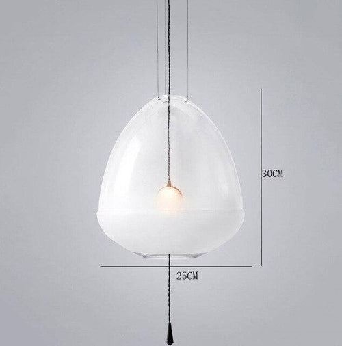 Suspension LED design formes en verre coloré Loft