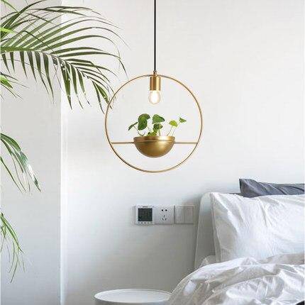 Suspension LED design cercle avec boule à plante Ring - vue 7 sur 6