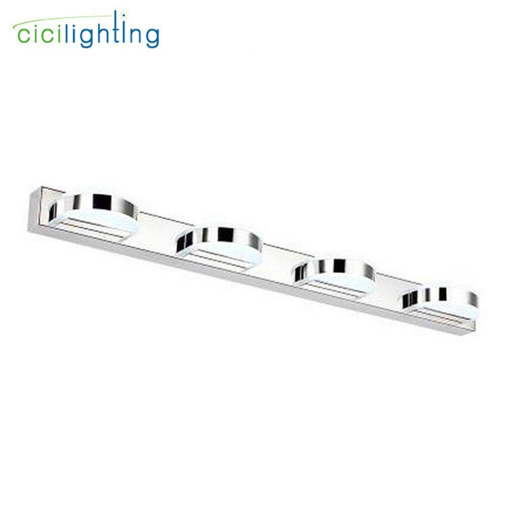 Applique murale LED chromée avec lampes pour miroir - vue 4 sur 7