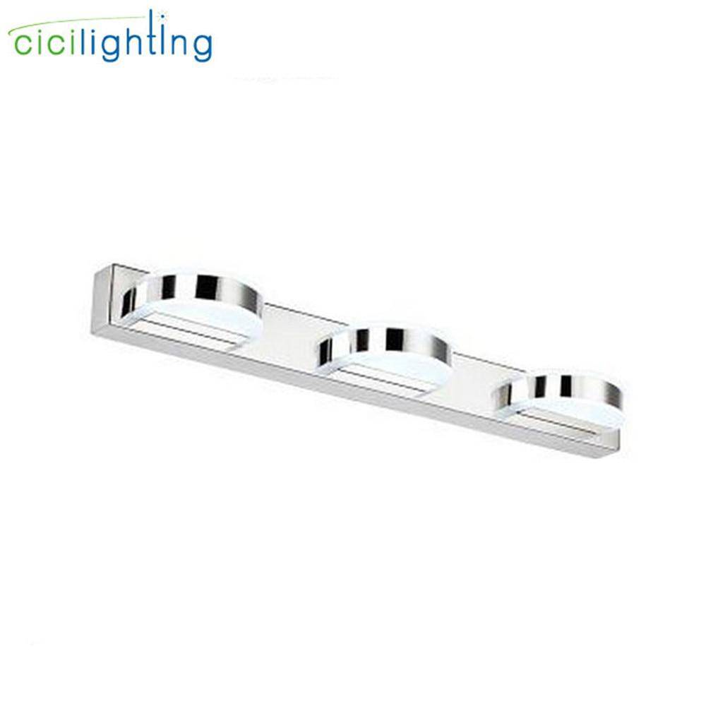 Applique murale LED chromée avec lampes pour miroir - vue 5 sur 7