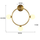 Applique murale moderne LED dorée avec plusieurs points lumineux