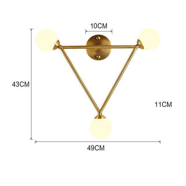 Applique murale moderne LED dorée avec plusieurs points lumineux - vue 6 sur 7