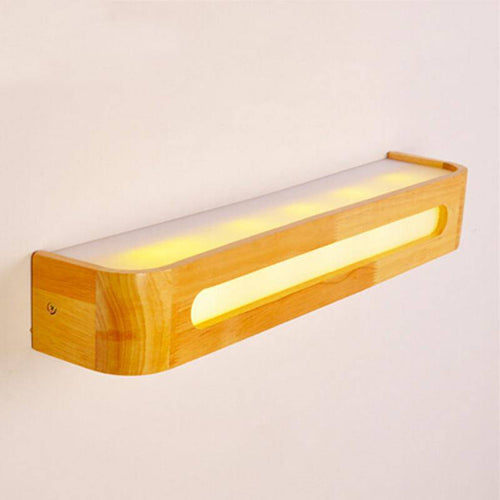 Applique murale barre en bois à LED Contract