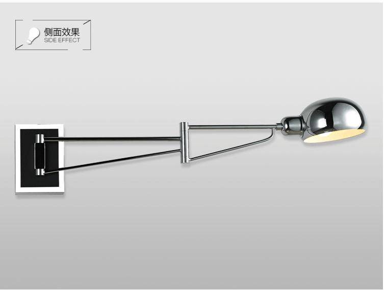 Applique murale LED chromé ajustable Sconce - vue 5 sur 6