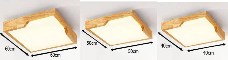 Plafonnier rectangle en bois à LED Tatami - vue 5 sur 5
