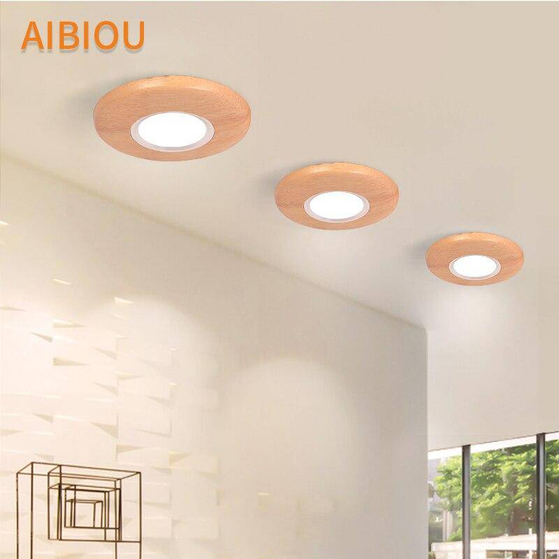 Plafonnier à LED spot en bois Aibiou - vue 3 sur 11