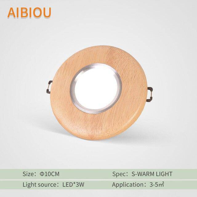 Plafonnier à LED spot en bois Aibiou - vue 10 sur 11