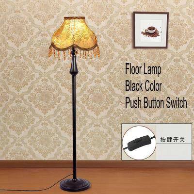 Lampadaire LED abat-jour en tissu sur pied - vue 8 sur 15