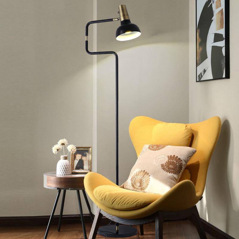 Lampadaire base marbre et lampe ajustable Sgrow