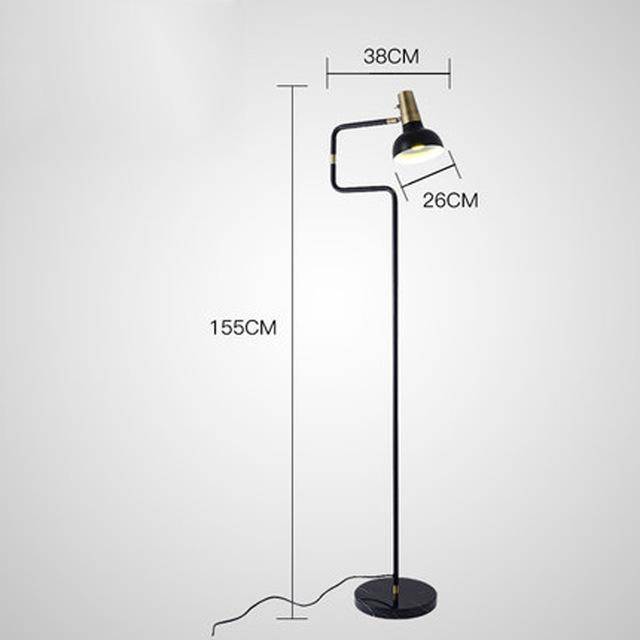 Lampadaire base marbre et lampe ajustable Sgrow - vue 4 sur 7