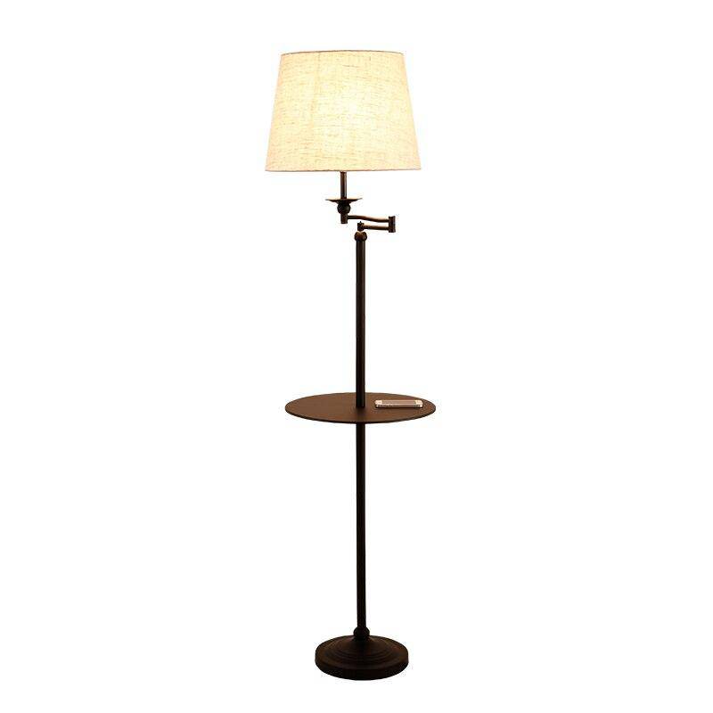 Lampadaire avec table et abat-jour en tissu Vertical - vue 5 sur 4