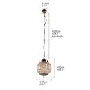 Suspension rétro à LED boule en verre cristal Luxury