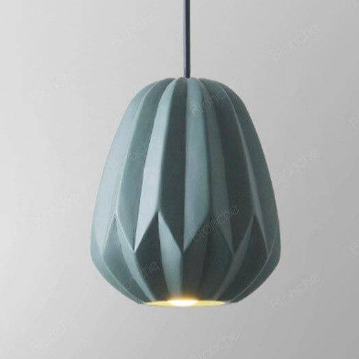 Suspension design LED en résine colorée style Hang