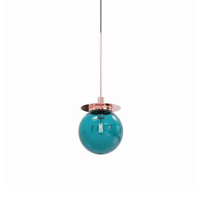 Suspension design en verre et base dorée Modern - vue 11 sur 11