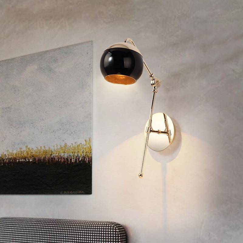 Applique murale design doré à LED ajustable - vue 7 sur 8