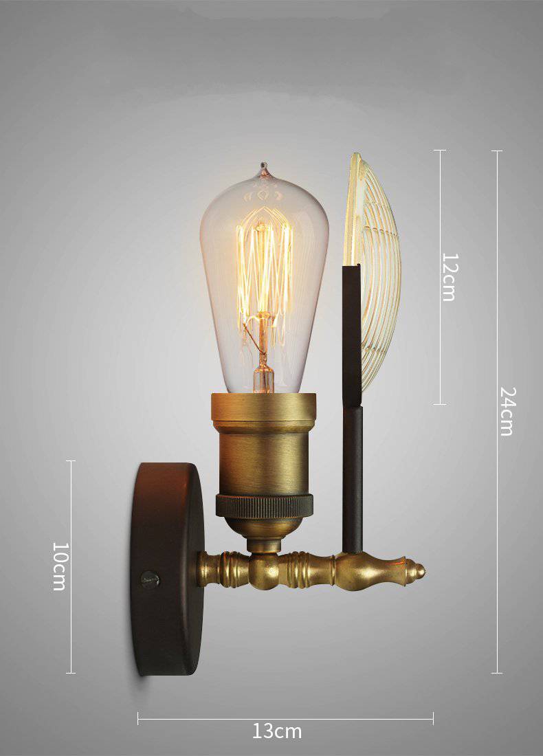 Applique murale LED antique doré