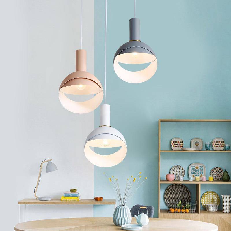 Suspension design boule ouverte coloré à LED Circle