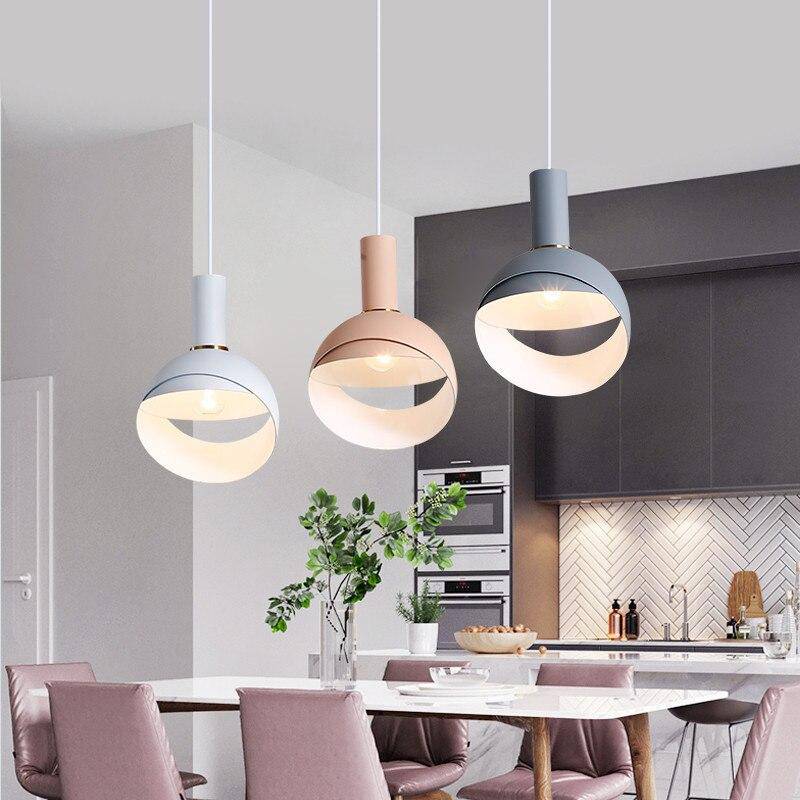 Suspension design boule ouverte coloré à LED Circle