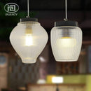 Suspension design formes en verre à LED moderne