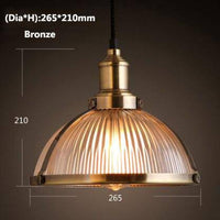 Suspension chromée LED demi boule en verre Vintage