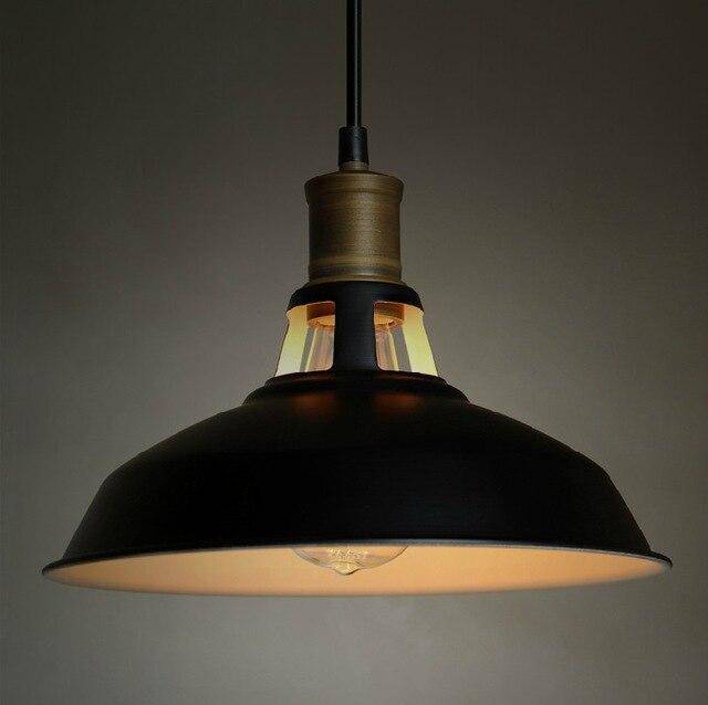 Suspension vintage conique en métal Edison