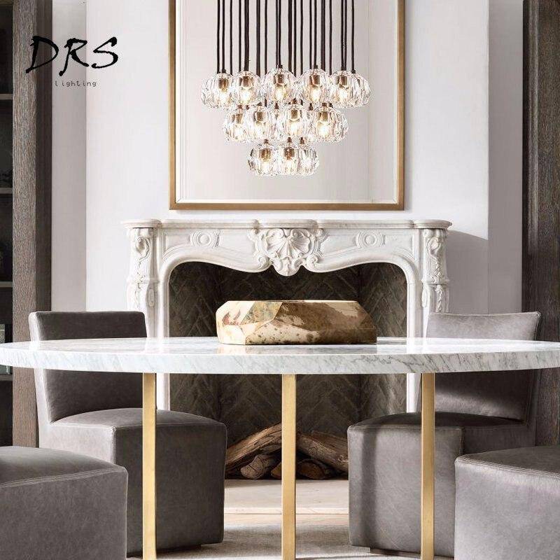 Suspension design boule de cristal moderne Luxury