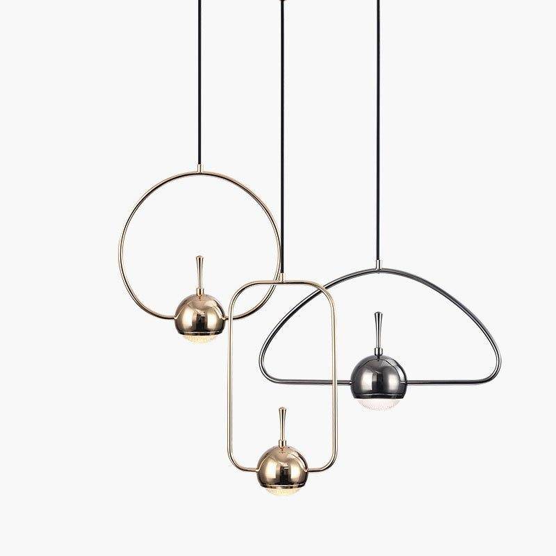 Suspension design à LED formes chromés Industrial - vue 5 sur 13