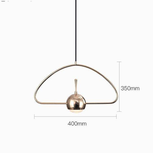 Suspension design à LED formes chromés Industrial
