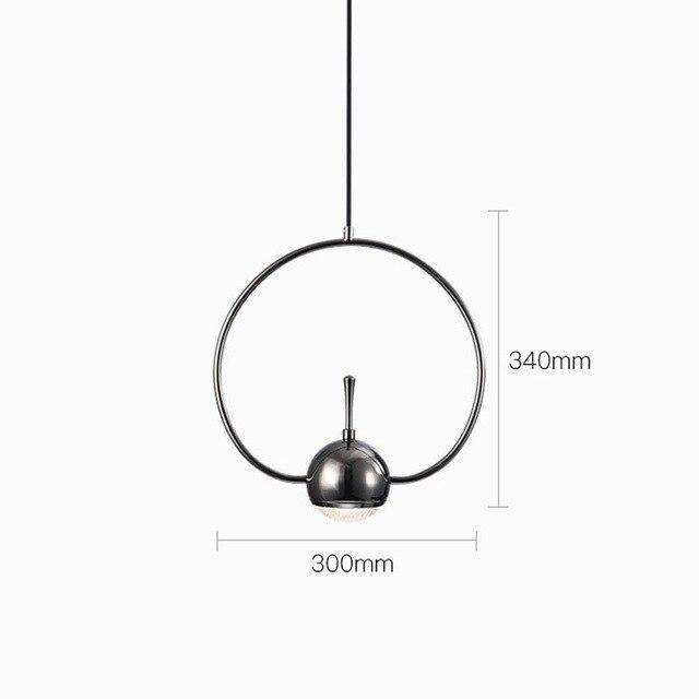 Suspension design à LED formes chromés Industrial - vue 13 sur 13