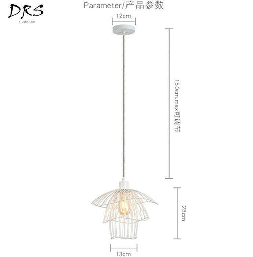 Suspension design en cage de couleur Concise