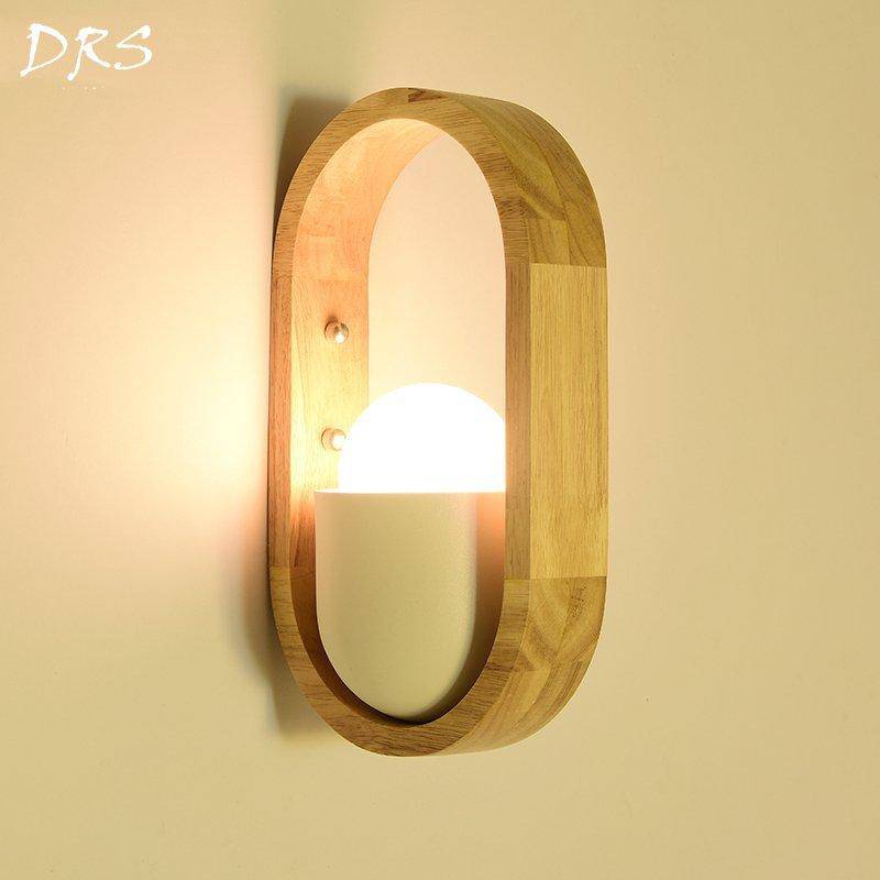 Applique murale en bois arrondi avec lampe intérieur Studio - vue 3 sur 6