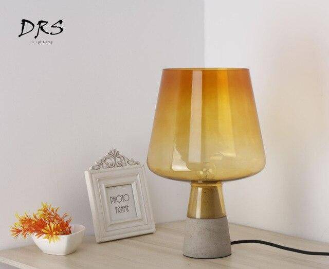 Lampe de chevet vintage en verre Loft - vue 7 sur 10