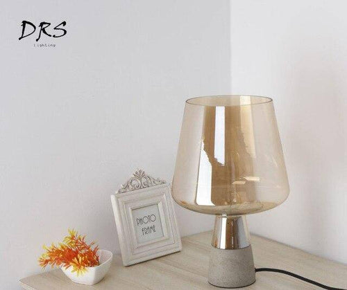 Lampe de chevet vintage en verre Loft