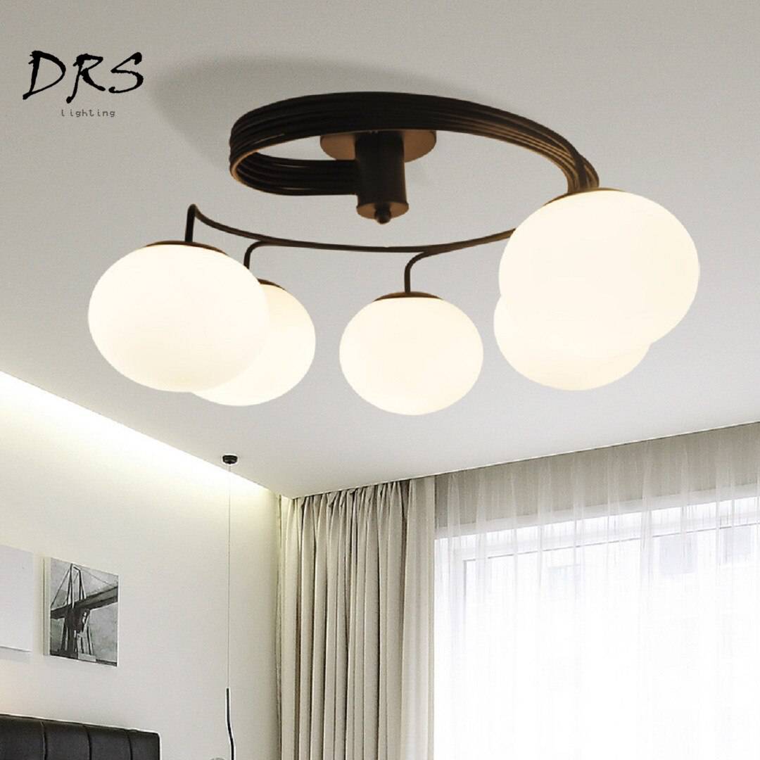Plafonnier LED en spirale avec boules de verre Ball - vue 3 sur 7