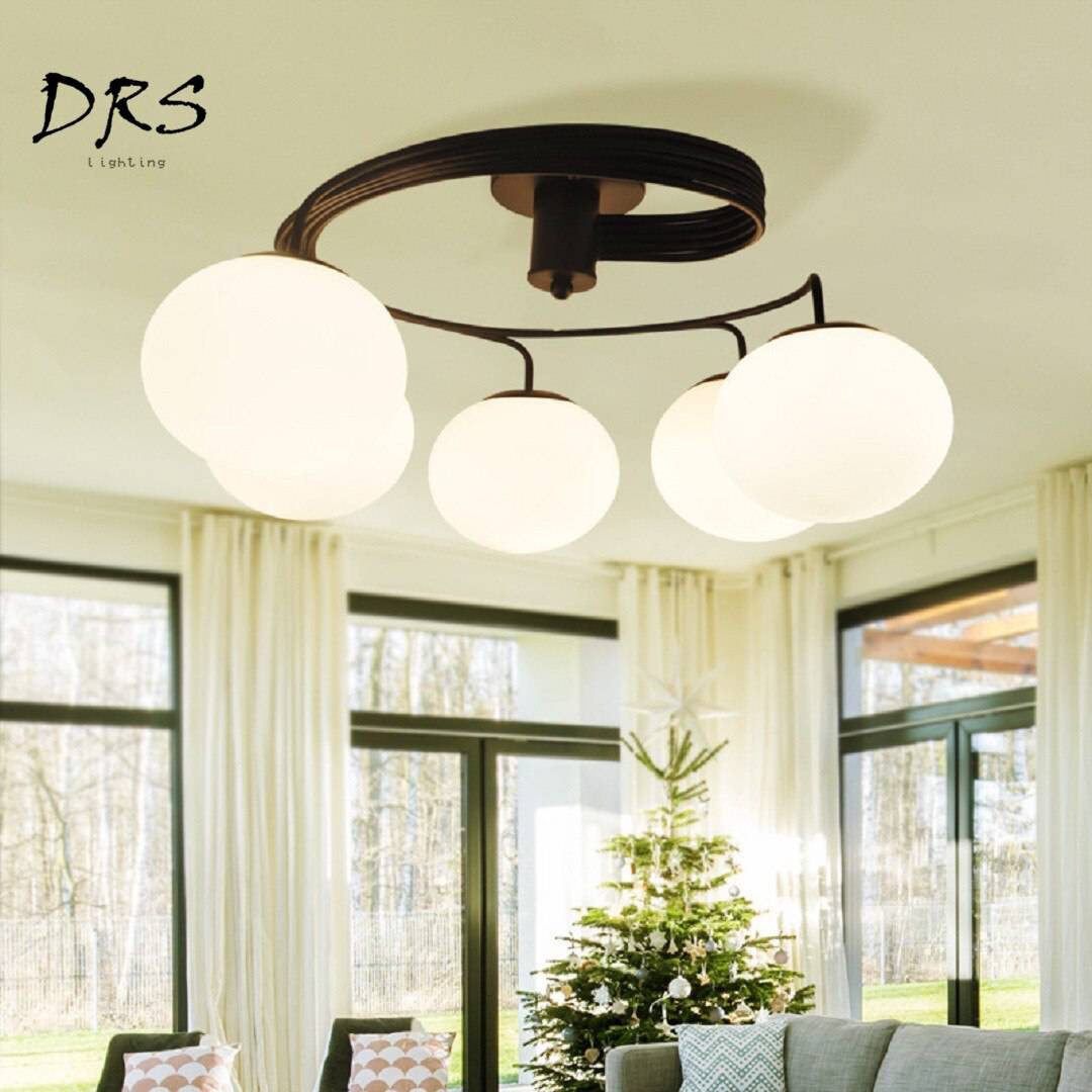Plafonnier LED en spirale avec boules de verre Ball - vue 6 sur 7