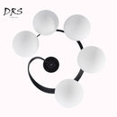 Plafonnier LED en spirale avec boules de verre Ball